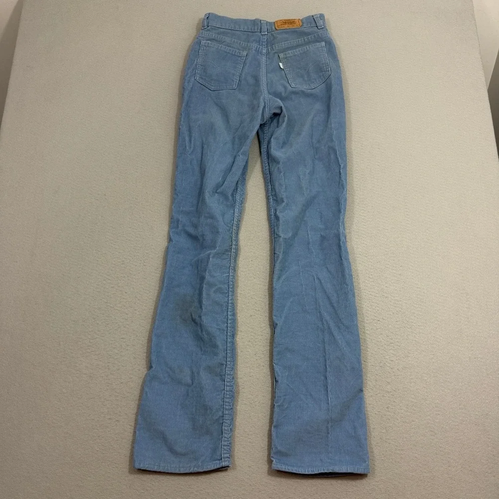 Vintage Levis Corduroy Pants Teen 28x34 USA Made 70s High Waist Flare Bootcut